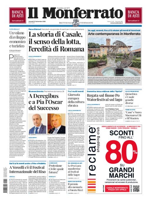 Il Monferrato - Edizione 66 del 12/09/2025